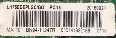 MAIN PARA MONITOR SAMSUNG / NUMERO DE PARTE BN94-11247R / BN97-10416F / BN41-02456B / BN9411247R / 11247R / NUMERO DE PANEL CY-GH075CSLVXH / MODELO LH75EDEPLGC/GO - Imagen 4